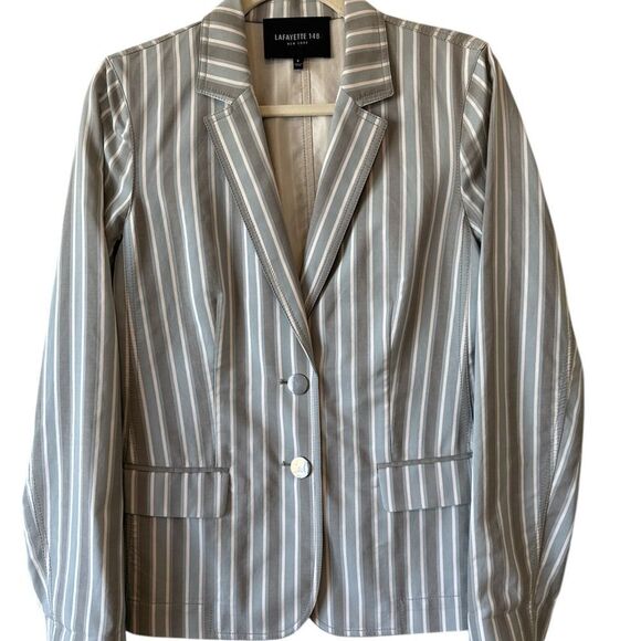 Lafayette 148 New York Vangie Striped Blazer - Picture 3 of 9